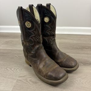 DOUBLE H MEN'S Western Work Boots Broad Square Soft Toe DH6245 8.5 - Used